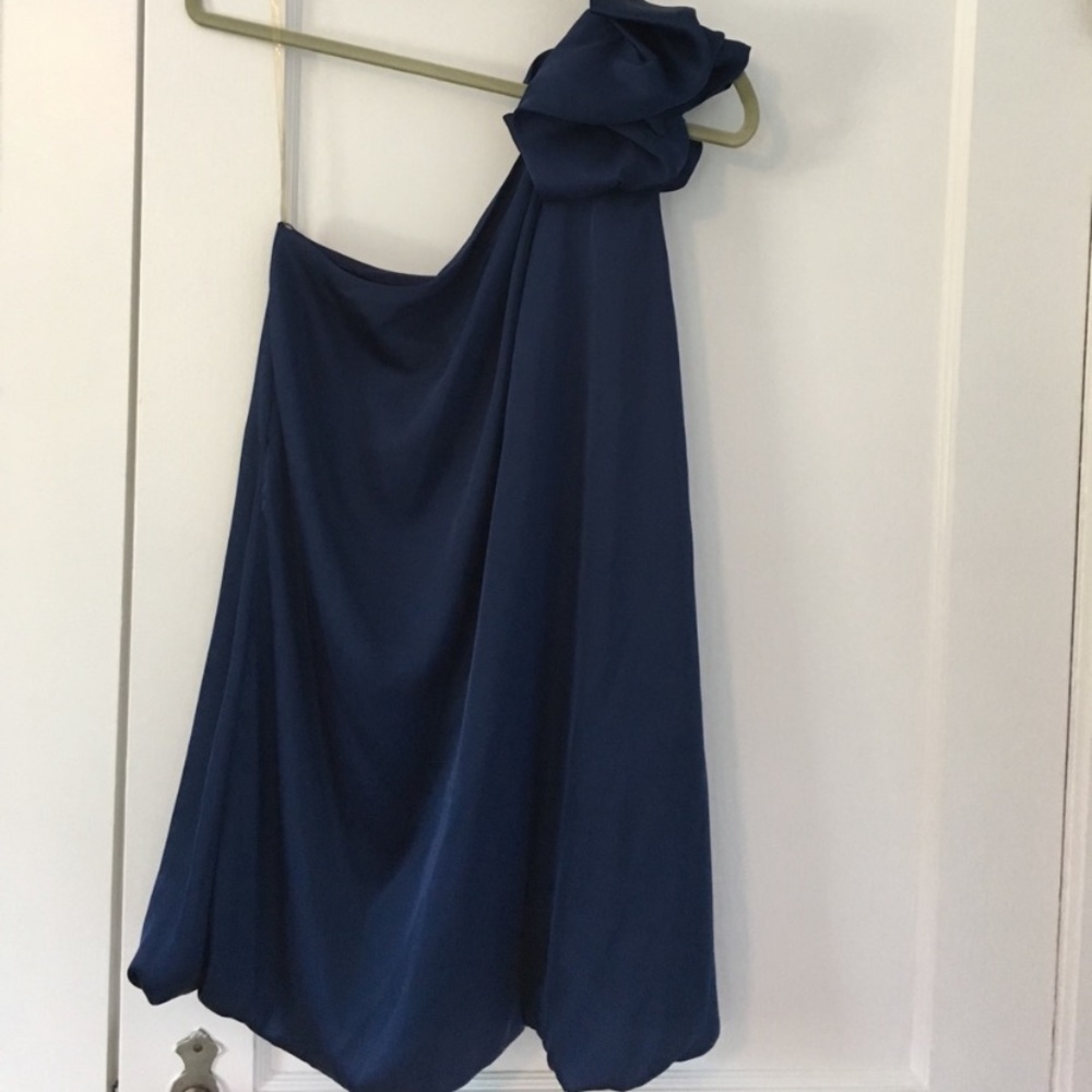 Navy blue bubble dress